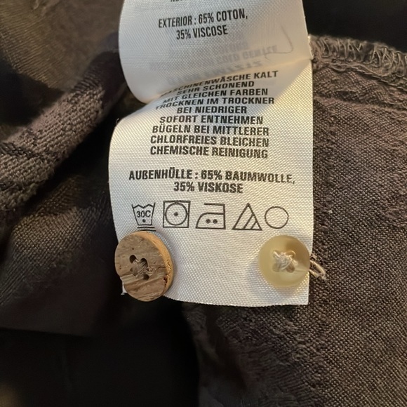 Columbia River Lodge Black Short Sleeve Button Up Palm Trees Fish Size Large - Picture 7 of 7